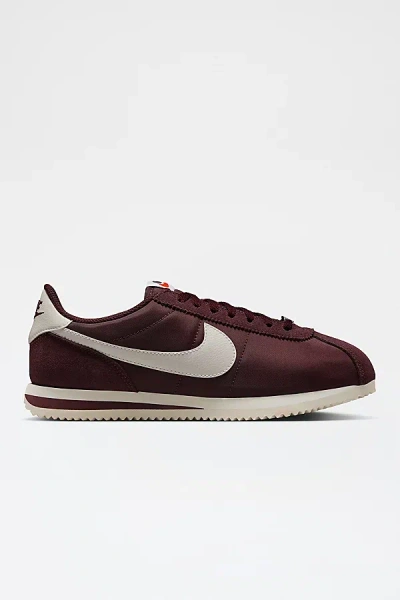 Nike Women's Cortez Textile Sneaker In Burgundy Crush/sail, Women's At Urban Outfitters