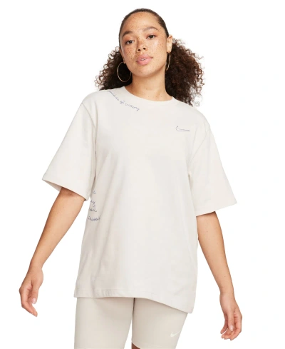 Nike Women's Cotton Sportswear Essential T-shirt In Brown