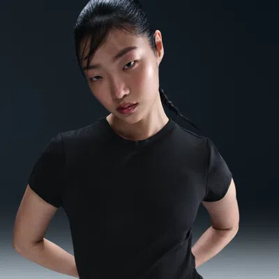 Nike Women's Court Advantage Dri-fit Short-sleeve Tennis Top In Black