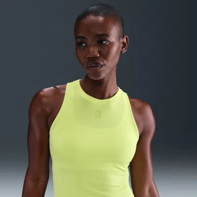 Nike Women's Court Advantage Dri-fit Tennis Tank Top In Yellow