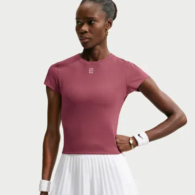 Nike Women's Court Advantage Dri-fit Short-sleeve Tennis Top In Pink