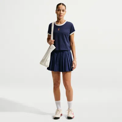 Nike Women's Court Court Collection Dri-fit High-waisted Tennis Shorts In Blue