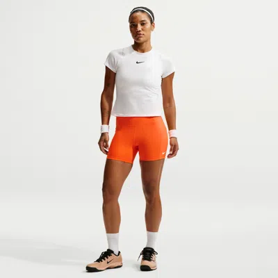 Nike Women's Court Dri-fit Tennis Shorts With Pockets In Orange