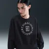 Nike Women's Court Heritage Phoenix Fleece Over-oversized Crew-neck Sweatshirt In Black