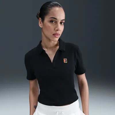 Nike Women's Court Heritage Short-sleeve Cropped Tennis Polo