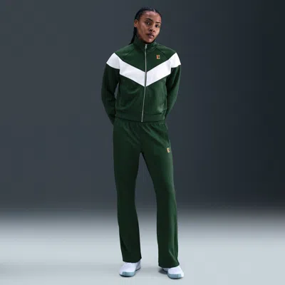 Nike Women's Court Heritage Windrunner Mid-rise Tennis Pants In Green