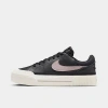 Nike Women's Court Legacy Lift Shoes In Black/platinum Violet/sail 