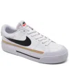 Nike Women's Court Legacy Lift Platform Casual Sneakers From Finish Line In White,black