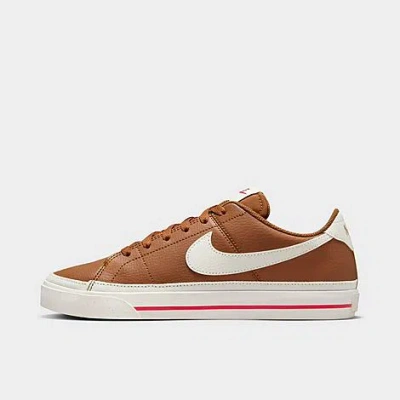 Nike Women's Court Legacy Next Nature Casual Shoes In Light British Tan/sail/fire Red