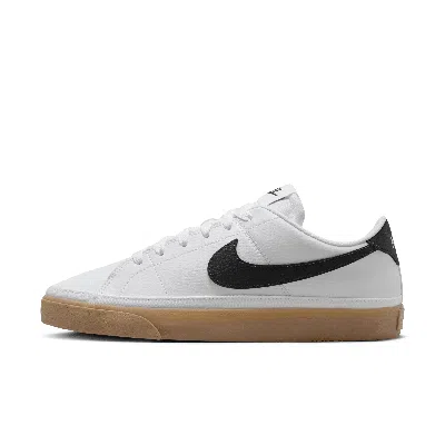 Nike Women's Court Legacy Next Nature Shoes In White/anthracite/gum Yellow/volt 