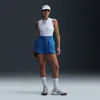 Nike Women's Court Phoenix Fleece High-waisted Loose Shorts In Blue