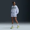 Nike Women's Court Phoenix Fleece High-waisted Loose Shorts In Grey