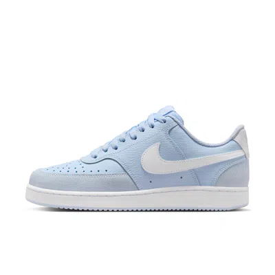 Nike Women's Court Vision Low Suede Shoes In Blue