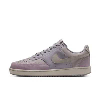 Nike Women's Court Vision Low Suede Shoes In Purple