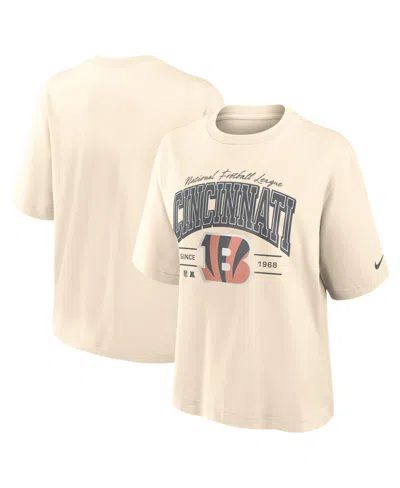 Nike Women's Cream Cincinnati Bengals Mod Boxy T-shirt