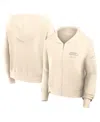 Nike Women's Cream Seattle Seahawks Glory Cropped Full-zip Hoodie In Neutral