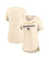 Nike Women's Cream West Virginia Mountaineers Script Logo Tri-blend T-shirt In Cream