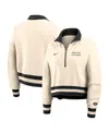 Nike Tan Auburn Tigers Legacy Half-zip Sweatshirt In Neutral