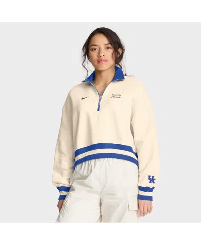 Nike Tan Kentucky Wildcats Legacy Half-zip Sweatshirt In Neutral