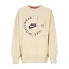Nike Women's Crewneck Sweatshirt Sportswear Fleece Oversized Utility Crewneck Team Gold In Team Gold