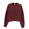 Nike Women's Crewneck Sweatshirt Sportswear Plush Mod Crop Crewneck Burgundy Crush/black In Burgundy Crush/black