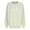 Nike Women's Crewneck Sweatshirt W Sportswear Phoenix Fleece Oversized Logo Crewneck Olive Aura/lt Orewoo