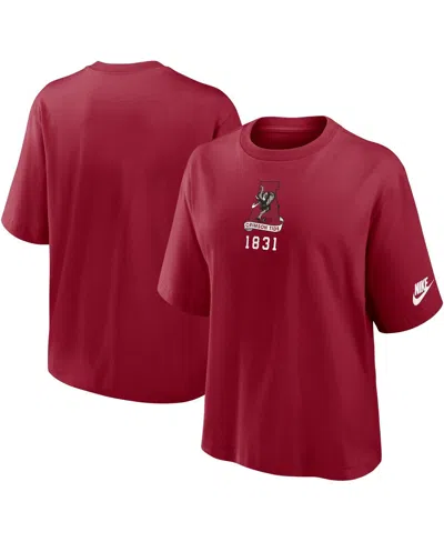 Nike Women's Crimson Alabama Crimson Tide Boxy Legacy Established T-shirt