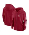 Nike Women's Crimson Alabama Crimson Tide Oversize Lockup Phoenix Full-zip Hoodie Jacket In Crimson