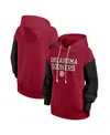 Nike Women's Crimson/black Oklahoma Sooners Oversized Legacy Phoenix Pullover Hoodie In Red