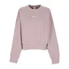 Nike Women's Cropped Crewneck Sweatshirt W Sportswear Phoenix Fleece Over-oversized Crewneck Diffused Tau In Diffused Taupe/sail