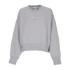 Nike Women's Cropped Crewneck Sweatshirt W Sportswear Phoenix Fleece Over-oversized Crewneck Dk Gray Heat