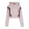 Nike Women's Cropped Hoodie Sportswear Air Oversized Mod Crop Fleece Hoodie Fossil Stone/plum Eclipse/plu In Fossil Stone/plum Eclipse/plum Eclipse