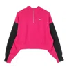 Nike Women's Cropped Hoodie W Sportswear Icon Clash Hoodie Zip Fireberry/black/white