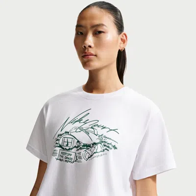 Nike Women's Cropped Tennis T-shirt In White