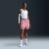 Nike Women's Crossover Dri-fit 5" Basketball Shorts In Elemental Pink/white