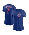 Nike Women's Dansby Swanson Royal Chicago Cubs Fuse Name Number T-shirt In Royal