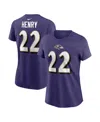 Nike Women's Derrick Henry Purple Baltimore Ravens Player Name Number T-shirt In Purple