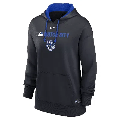 Nike Women's Detroit Tigers Authentic Collection City Connect  Therma Mlb Pullover Hoodie In Blue