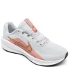 Nike Women's Downshifter 13 Running Sneakers From Finish Line In White,red Bronze