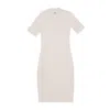 Nike Sportswear Essential Crewneck Midi Dress In Neutral