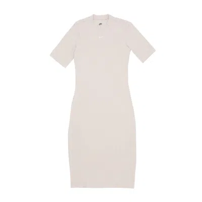 Nike Women's Dress W Essential Midi Dress Lt Orewood Brn/sail In Brown