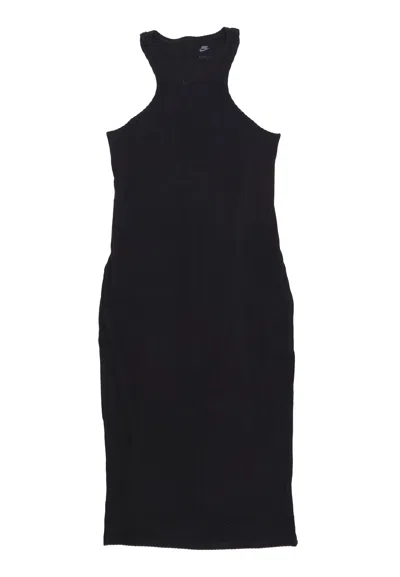 Nike Women's Dress W Sportswear Chill Knit Rib Midi Dress Black/black