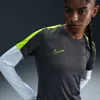 Nike Women's Dri-fit Academy Short-sleeve Soccer Top In Grey