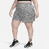 Nike Women's Dri-fit Attack Mid-rise 5" Unlined Shorts (plus Size) In Grey