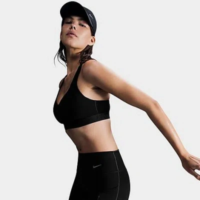 Nike Women's Dri-fit Indy High Support Sports Bra In Black/black/black