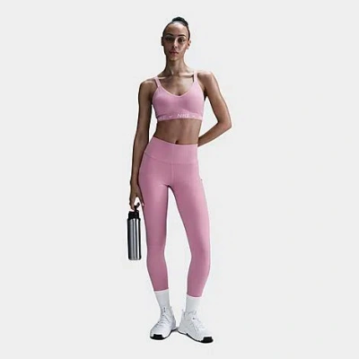 Nike Women's Dri-fit Indy Support Sports Bra In Elemental Pink/pink Foam