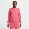 Nike Women's Dri-fit One Crew-neck French Terry Sweatshirt In Pink