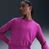 Nike Women's Dri-fit One Crew-neck French Terry Sweatshirt In Purple