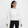 Nike Women's Dri-fit One Crew-neck French Terry Sweatshirt In White