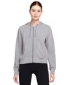 Nike Women's Dri-fit One French Terry Full-zip Hoodie In Carbon Heather 